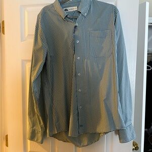 Men's Blue Gingham Button Down Shirt